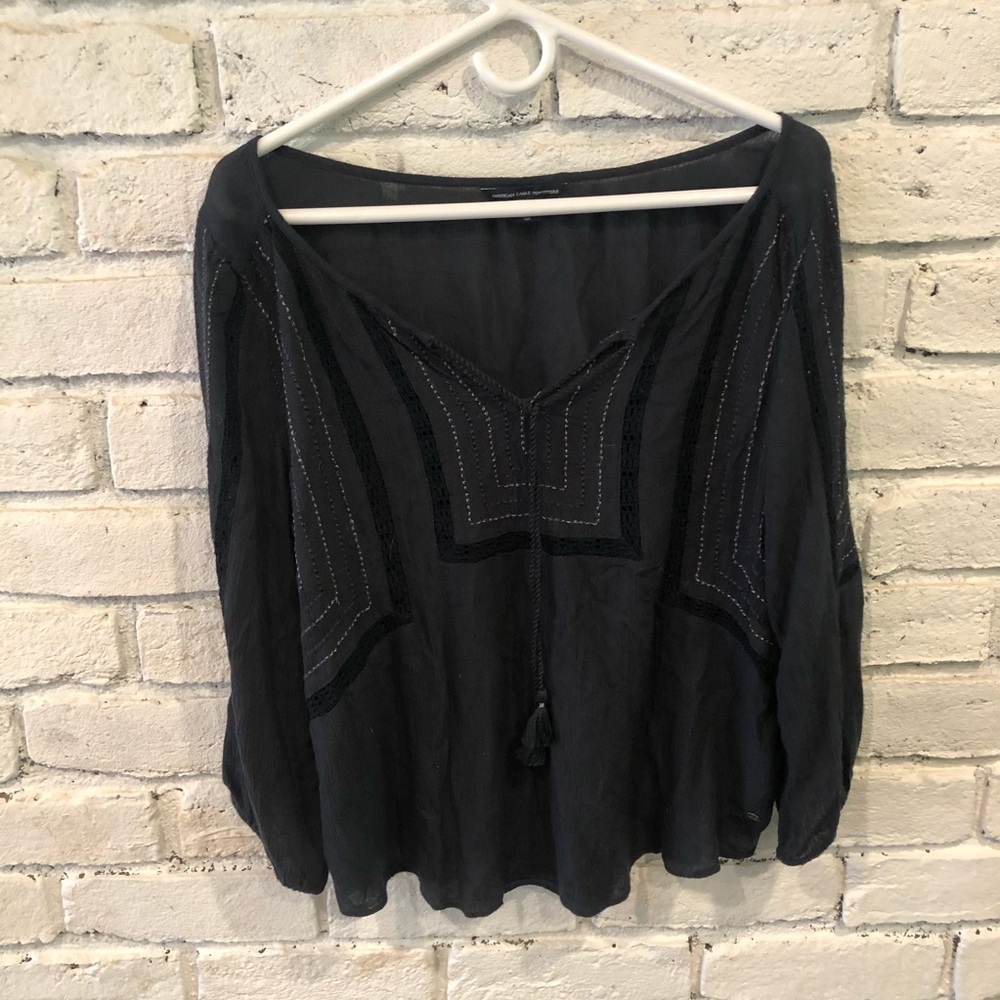 American Eagle Black Blouse - M